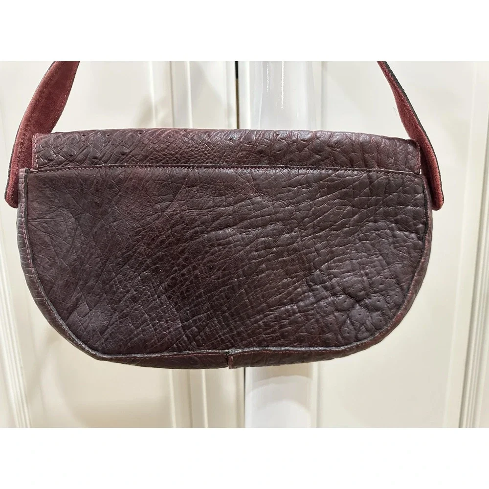 Sarien Boston Womens  Leather handbag Burgundy Vintage D. Brev‎